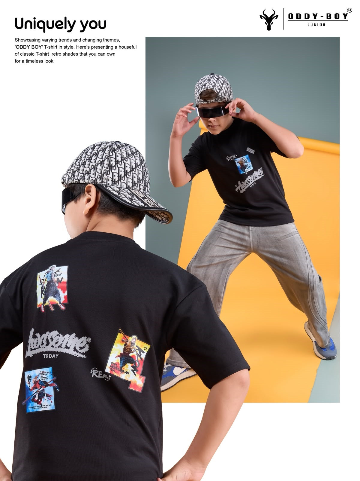 Obj 272 Ab Drop Shoulder Oddy Boy Interlock Boys Tshirt Wholesale Price