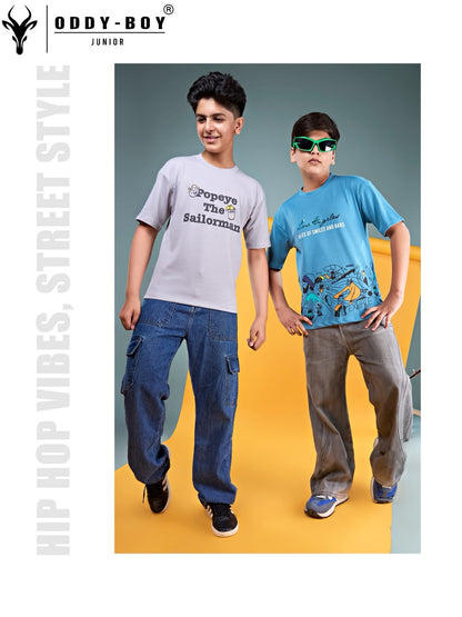 Obj 272 Ab Drop Shoulder Oddy Boy Interlock Boys Tshirt Wholesale Price