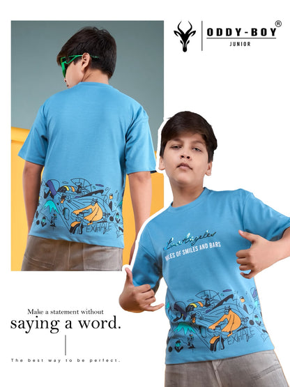 Obj 272 Ab Drop Shoulder Oddy Boy Interlock Boys Tshirt Wholesale Price