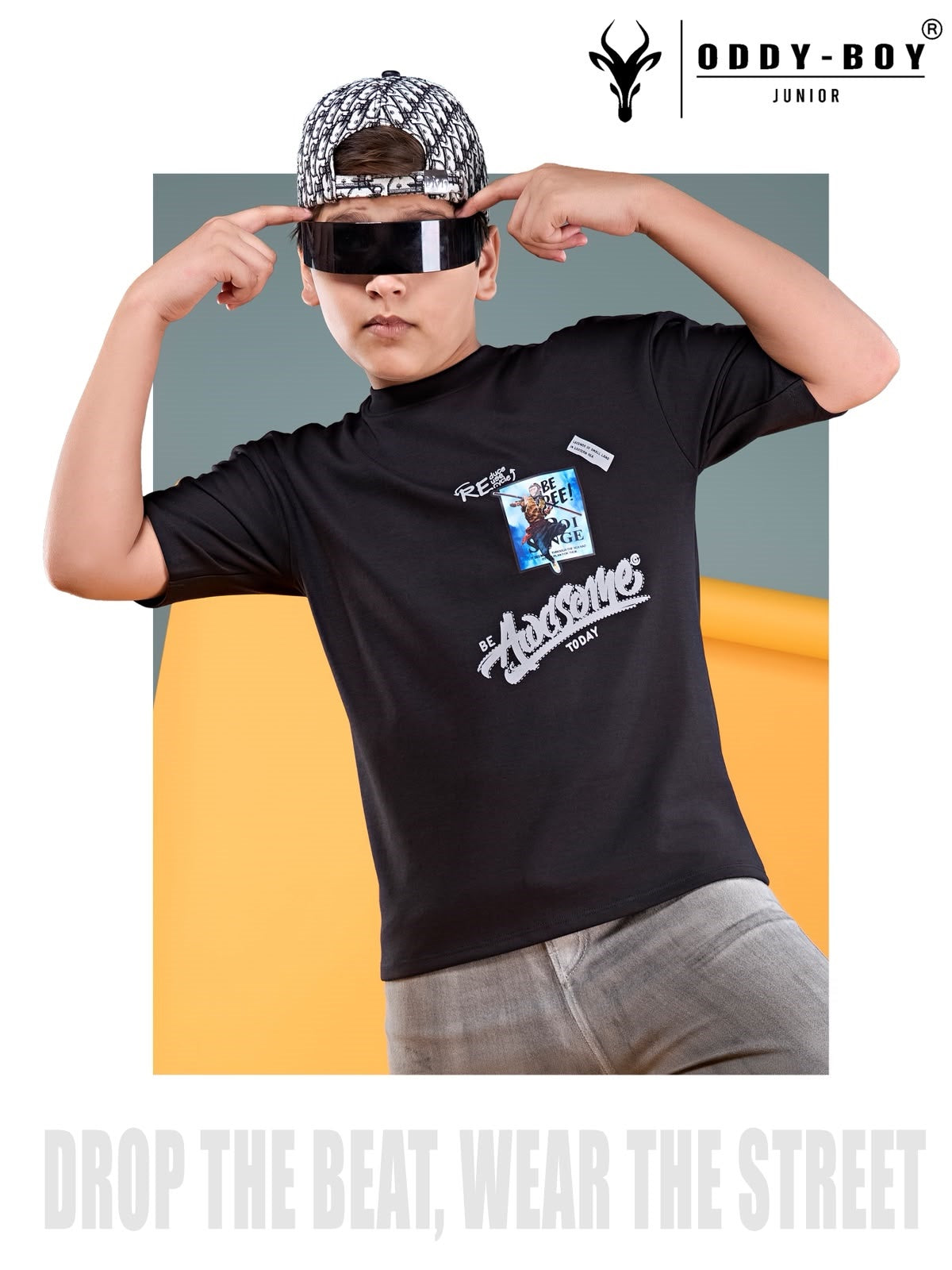 Obj 272 Ab Drop Shoulder Oddy Boy Interlock Boys Tshirt Wholesale Price
