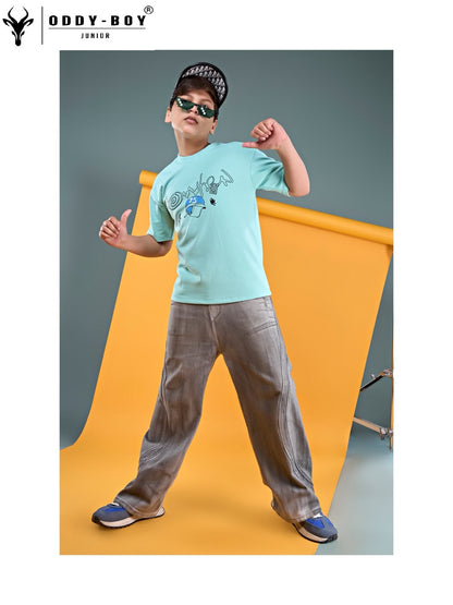 Obj 272 Ab Drop Shoulder Oddy Boy Interlock Boys Tshirt Wholesale Price