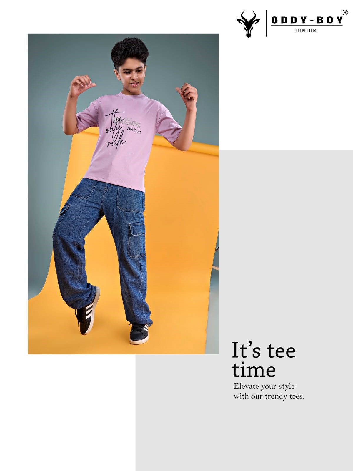 Obj 272 Ab Drop Shoulder Oddy Boy Interlock Boys Tshirt Wholesale Price