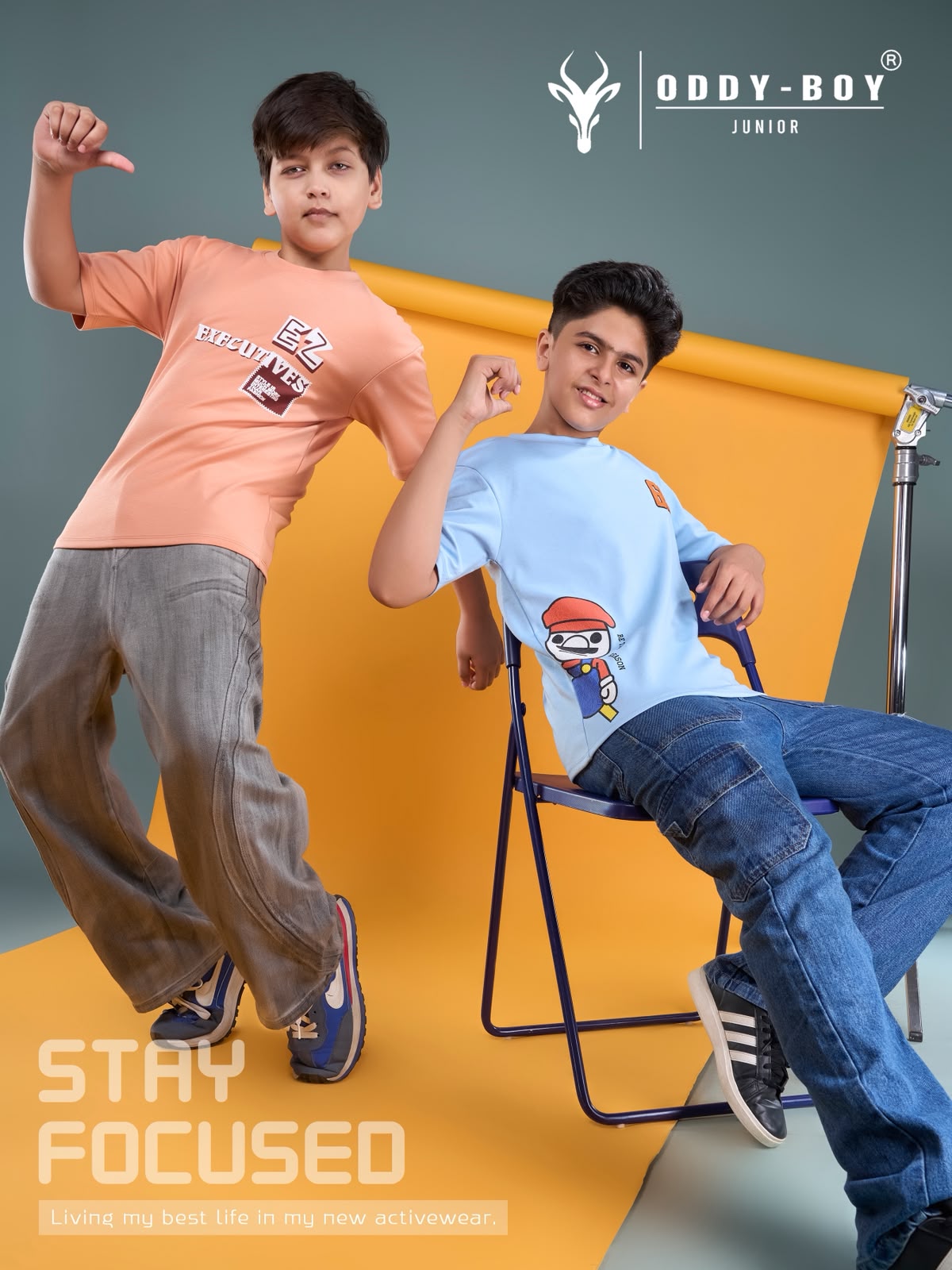 Obj 272 Ab Drop Shoulder Oddy Boy Interlock Boys Tshirt Wholesale Price