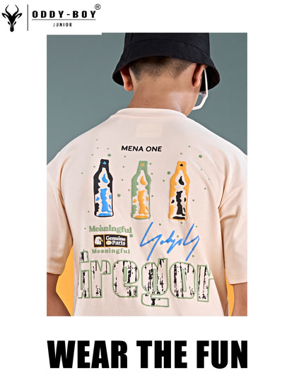 Obj 272 Ab Drop Shoulder Oddy Boy Interlock Boys Tshirt Wholesale Price