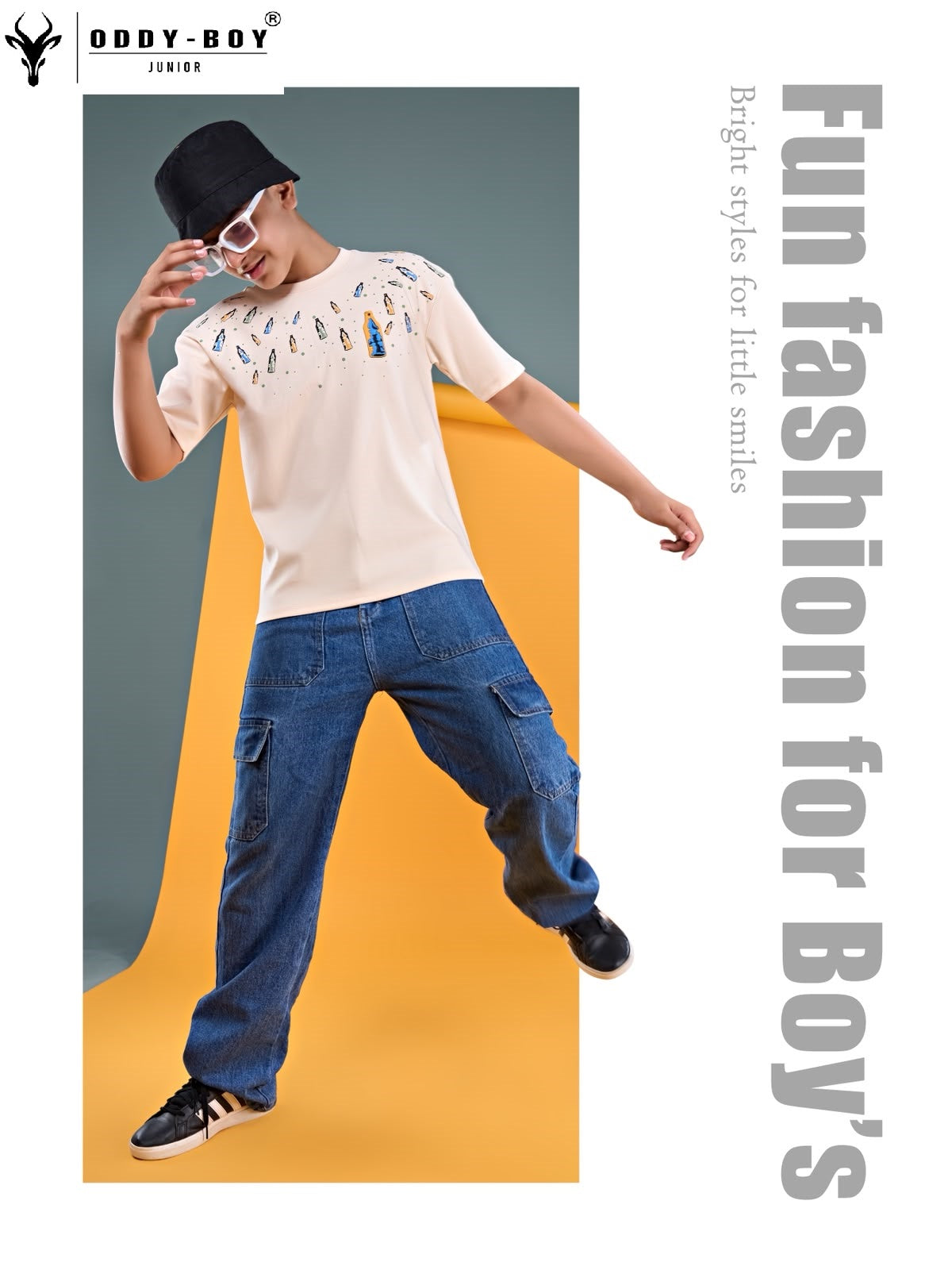 Obj 272 Ab Drop Shoulder Oddy Boy Interlock Boys Tshirt Wholesale Price