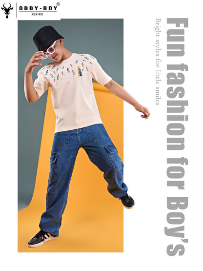 Obj 272 Ab Drop Shoulder Oddy Boy Interlock Boys Tshirt Wholesale Price