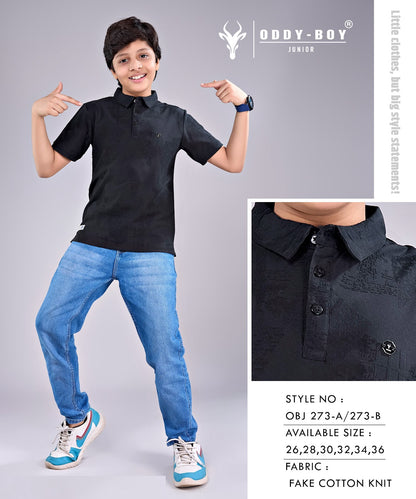 Obj 273 Ab Oddy Boy Fake Cotton Boys Tshirt Wholesaler