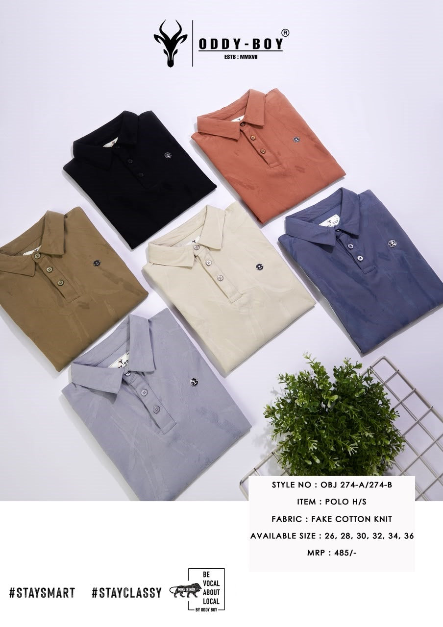 Obj 274 Ab Polo Oddy Boy Fake Cotton Boys Tshirt Exporter Gujarat