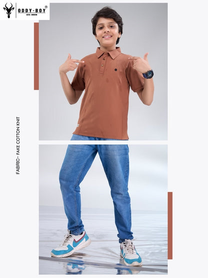 Obj 274 Ab Polo Oddy Boy Fake Cotton Boys Tshirt Exporter Gujarat