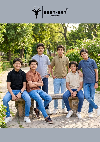 Obj 274 Ab Polo Oddy Boy Fake Cotton Boys Tshirt Exporter Gujarat