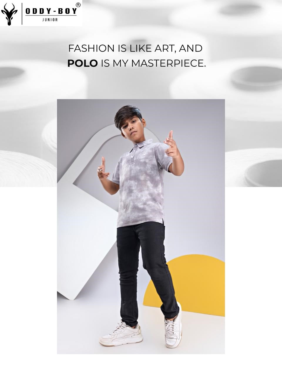 Obj 276 Ab Polo Oddy Boy Imported Boys Tshirt Supplier India