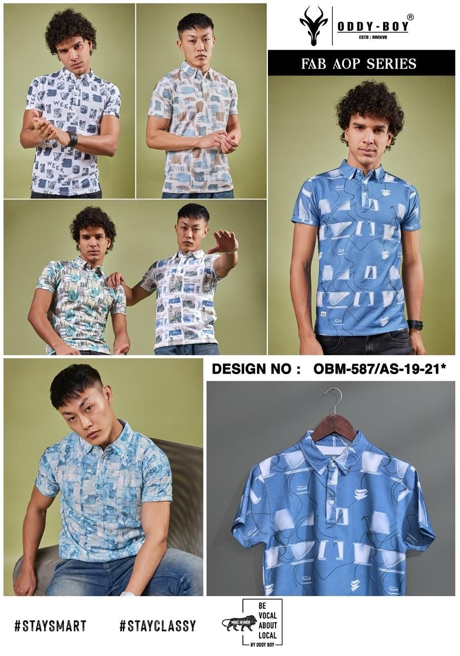 Obm 587-As-19-21 Oddy Boy Aop Mens Tshirts Wholesaler Gujarat