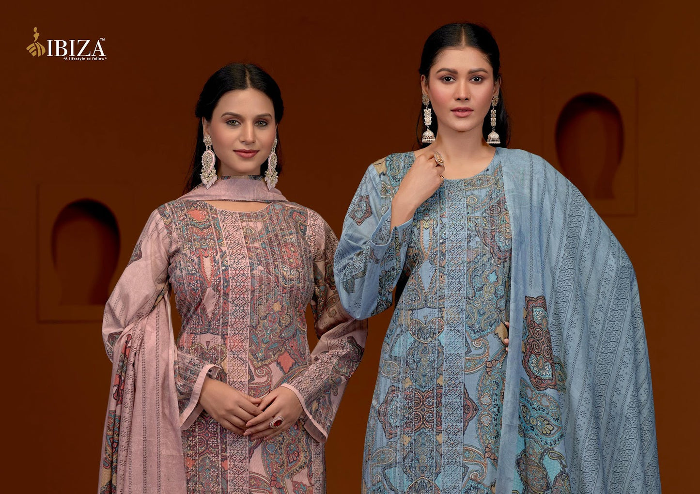 Occasion Ibiza Lawn Cotton Karachi Salwar Suits Supplier Ahmedabad