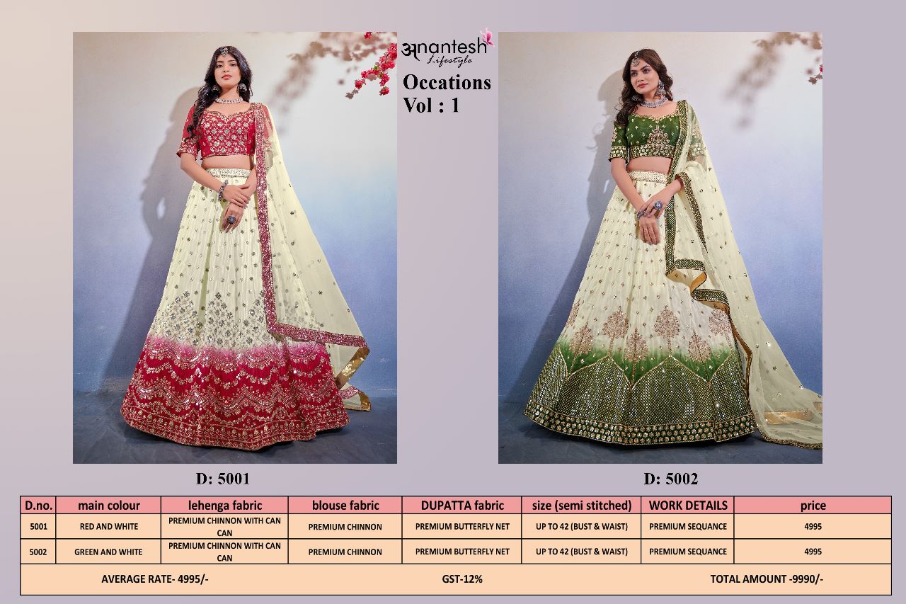 Occations Vol 1 Anantesh Premium Cotton Lehenga Choli