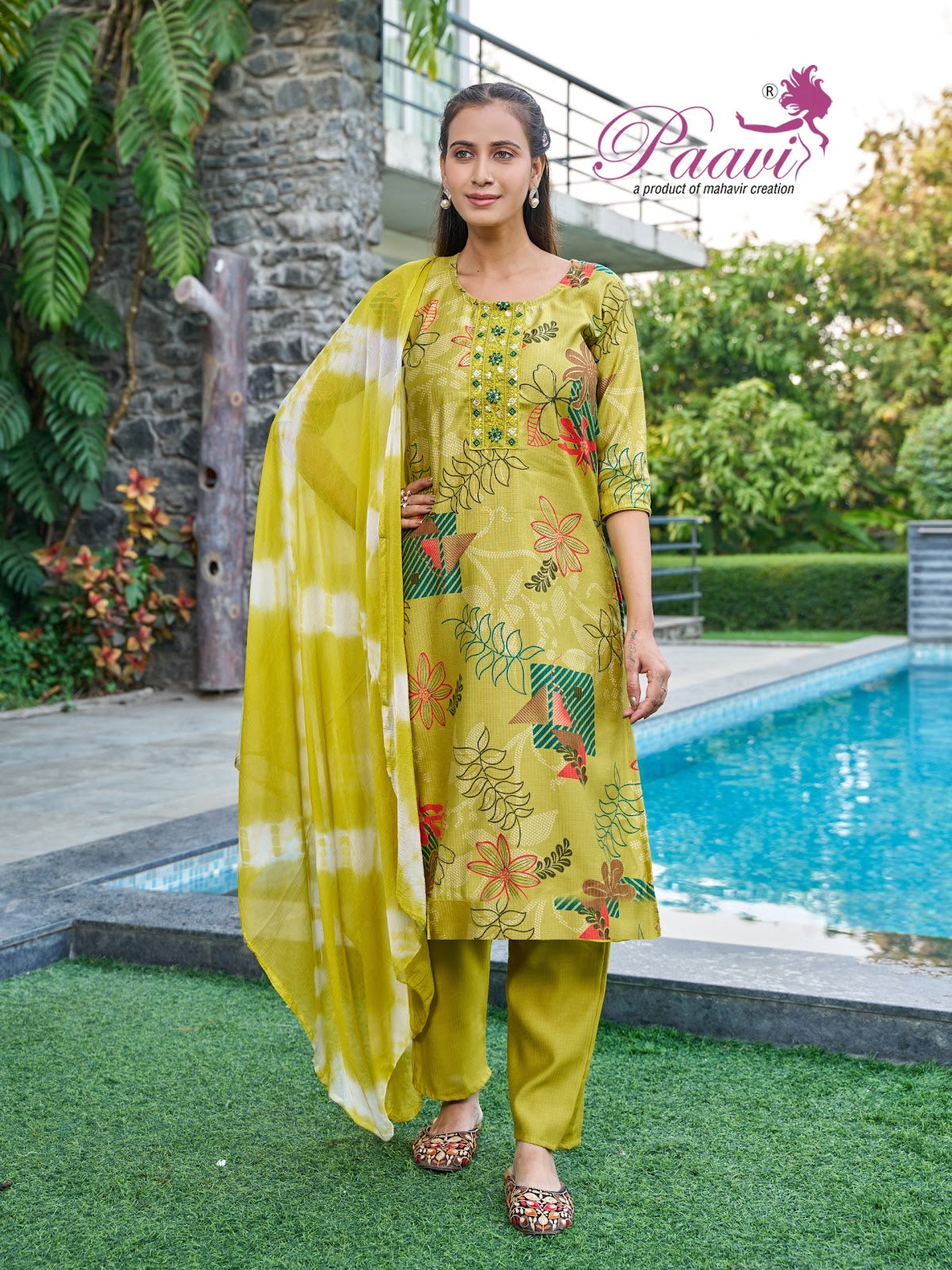 Ocean Paavi Berlin Readymade Pant Style Suits Supplier India