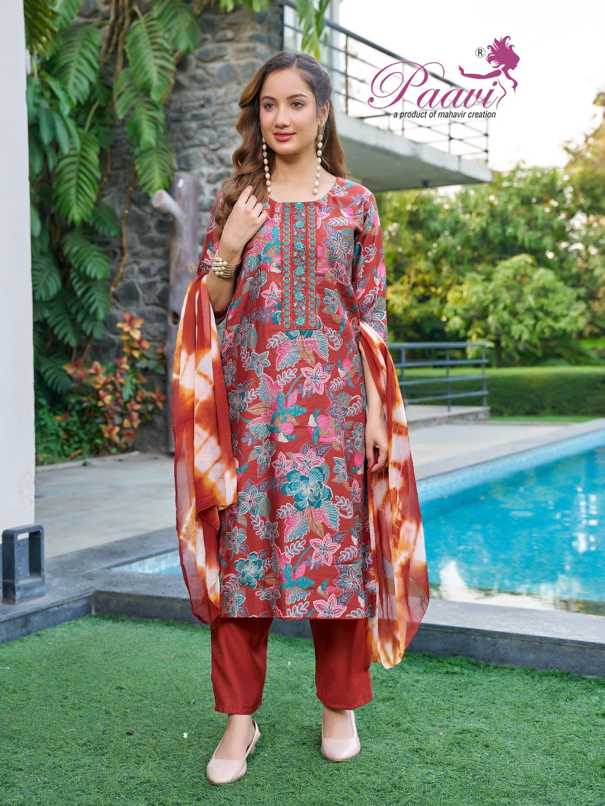 Ocean Paavi Berlin Readymade Pant Style Suits Supplier India