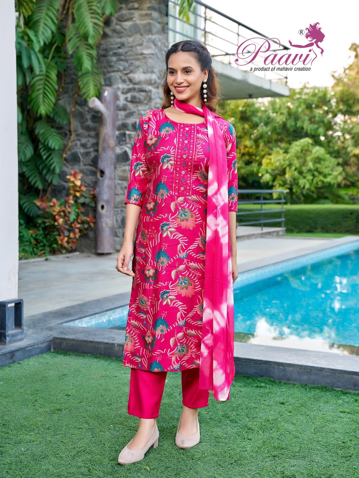Ocean Paavi Berlin Readymade Pant Style Suits Supplier India