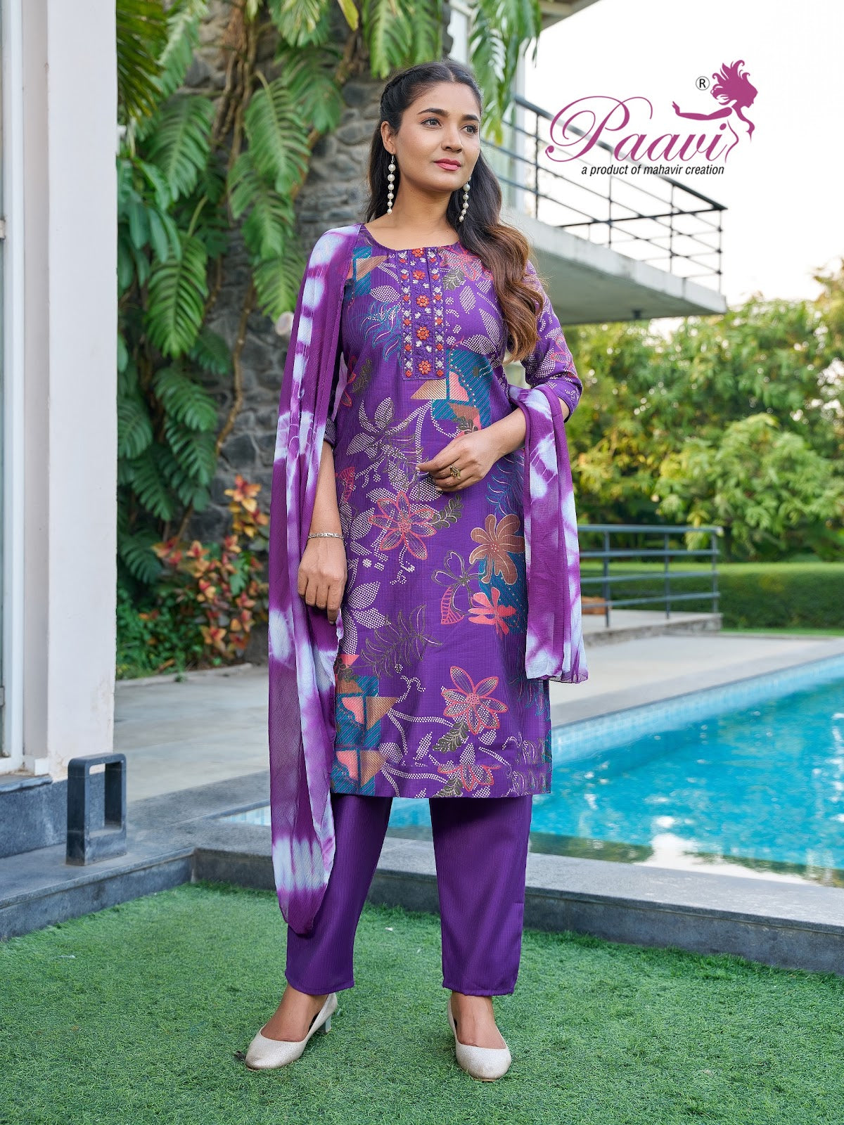 Ocean Paavi Berlin Readymade Pant Style Suits Supplier India