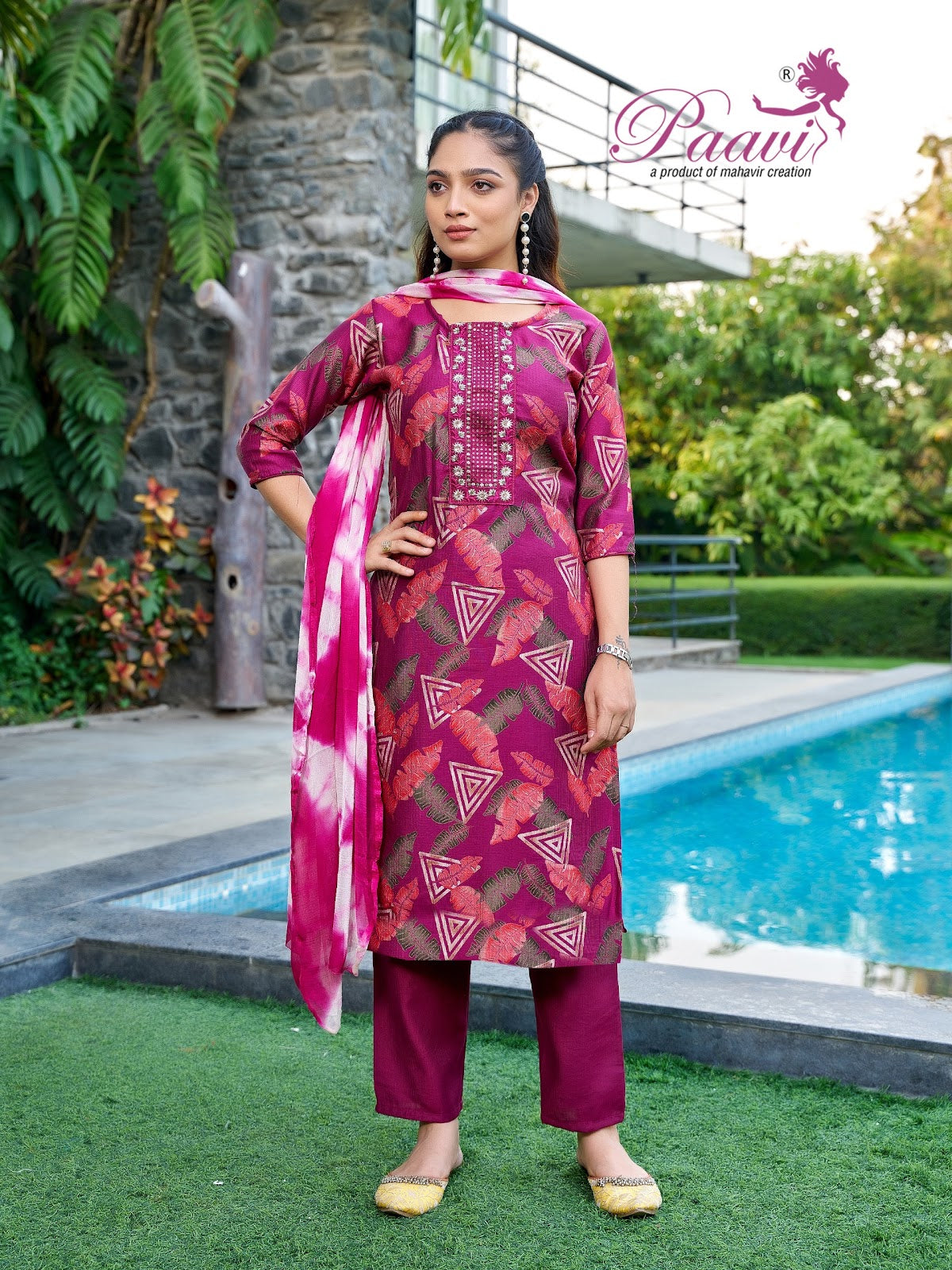 Ocean Paavi Berlin Readymade Pant Style Suits Supplier India