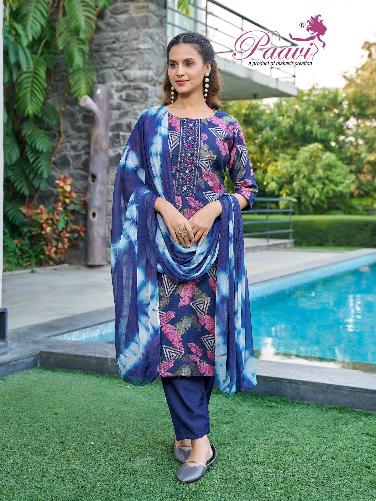 Ocean Paavi Berlin Readymade Pant Style Suits Supplier India