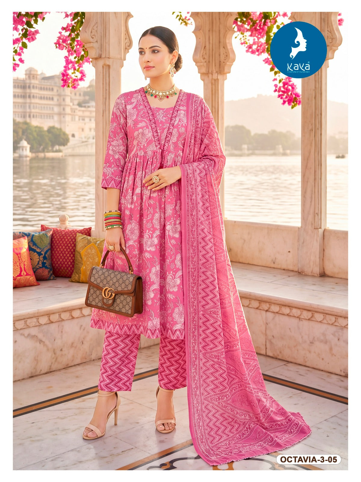 Octavia 3 Kaya Cotton Readymade Anarkali Suits Wholesaler