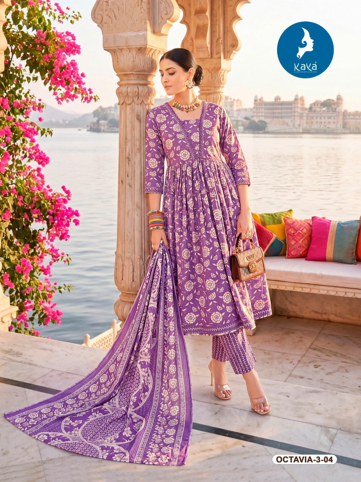 Octavia 3 Kaya Cotton Readymade Anarkali Suits Wholesaler