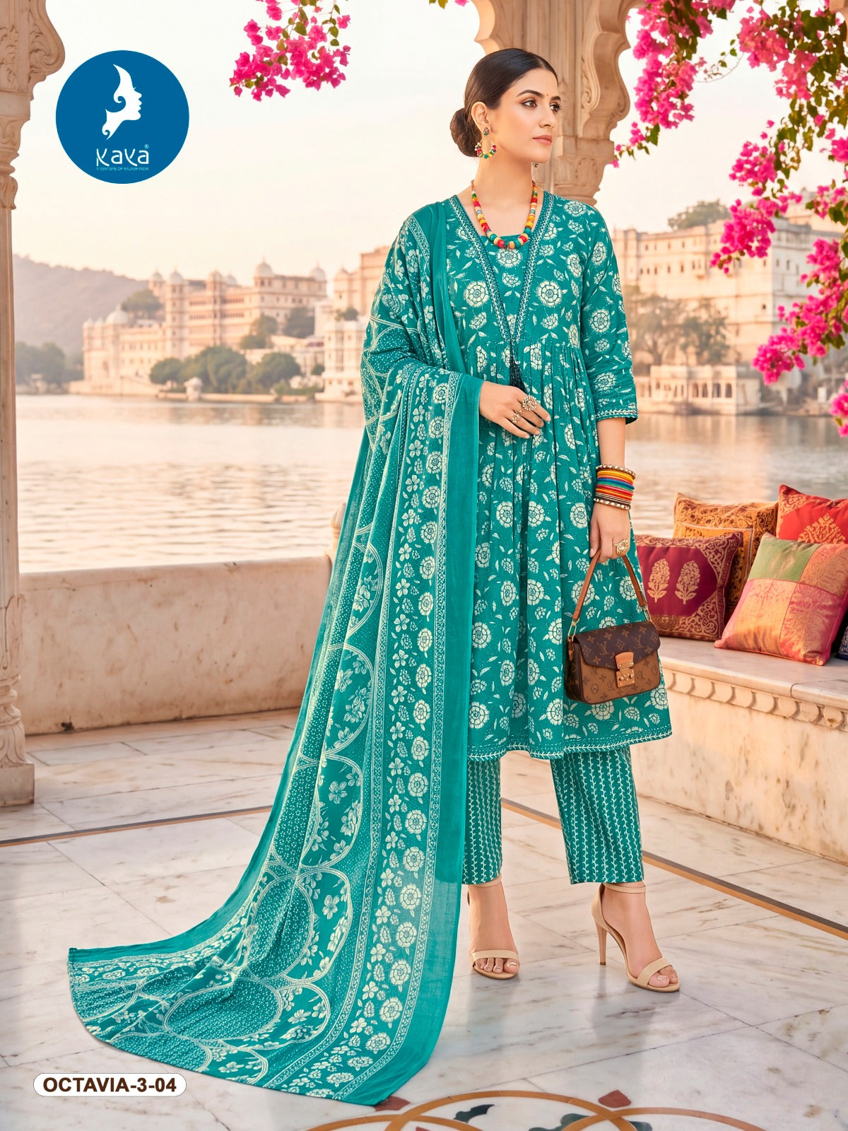 Octavia 3 Kaya Cotton Readymade Anarkali Suits Wholesaler