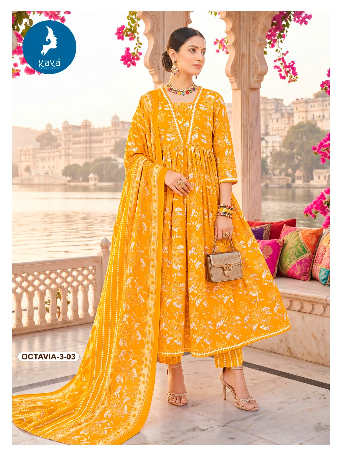 Octavia 3 Kaya Cotton Readymade Anarkali Suits Wholesaler