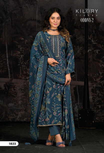 Oddny 2 Kilory Pure Muslin Pant Style Suits Manufacturer Ahmedabad