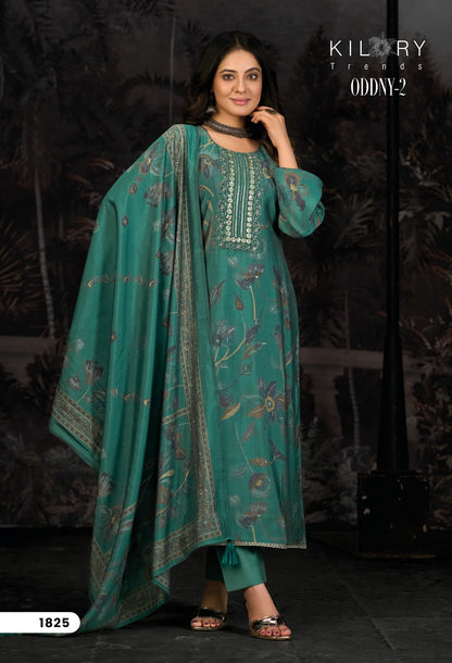 Oddny 2 Kilory Pure Muslin Pant Style Suits Manufacturer Ahmedabad