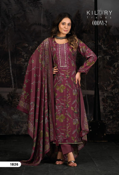 Oddny 2 Kilory Pure Muslin Pant Style Suits Manufacturer Ahmedabad