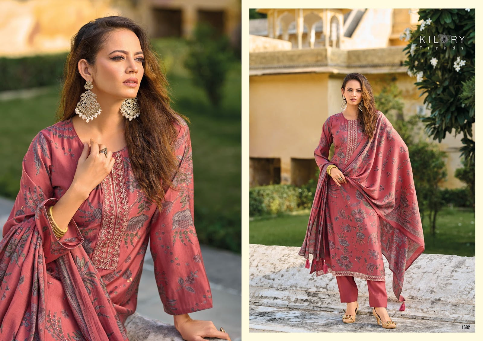 Oddny Kilory Muslin Pant Style Suits Wholesaler Ahmedabad