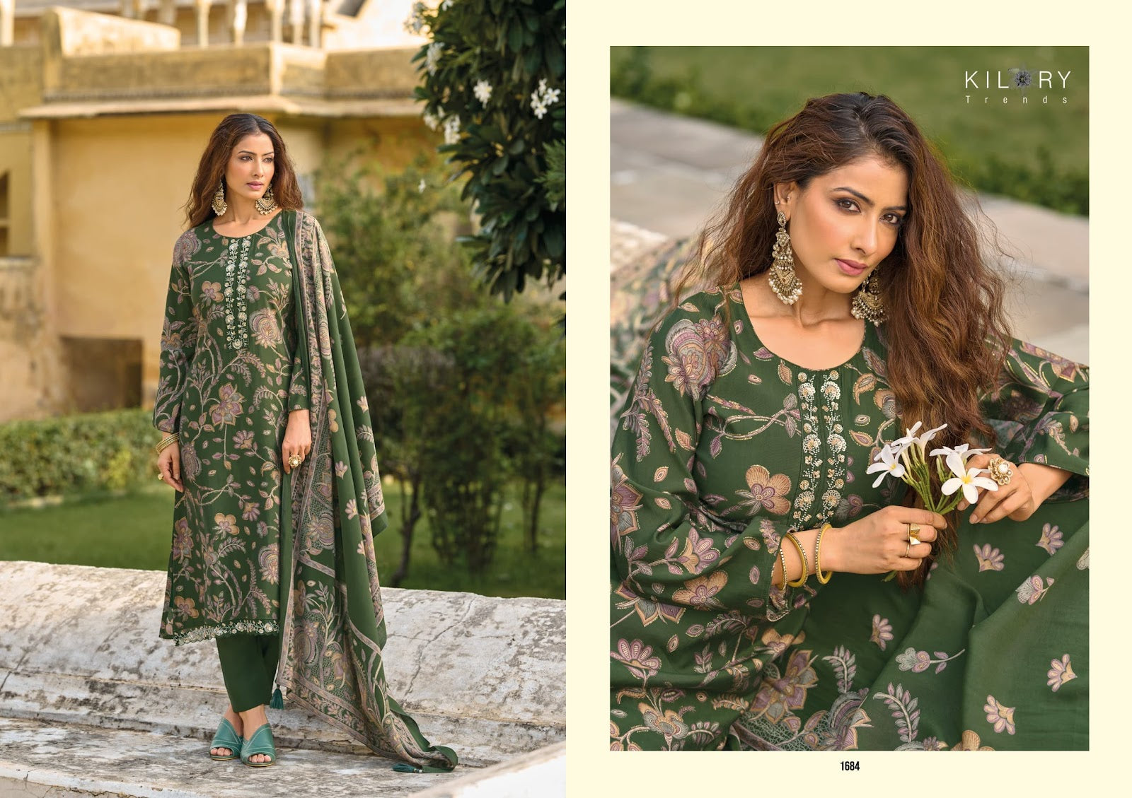 Oddny Kilory Muslin Pant Style Suits Wholesaler Ahmedabad