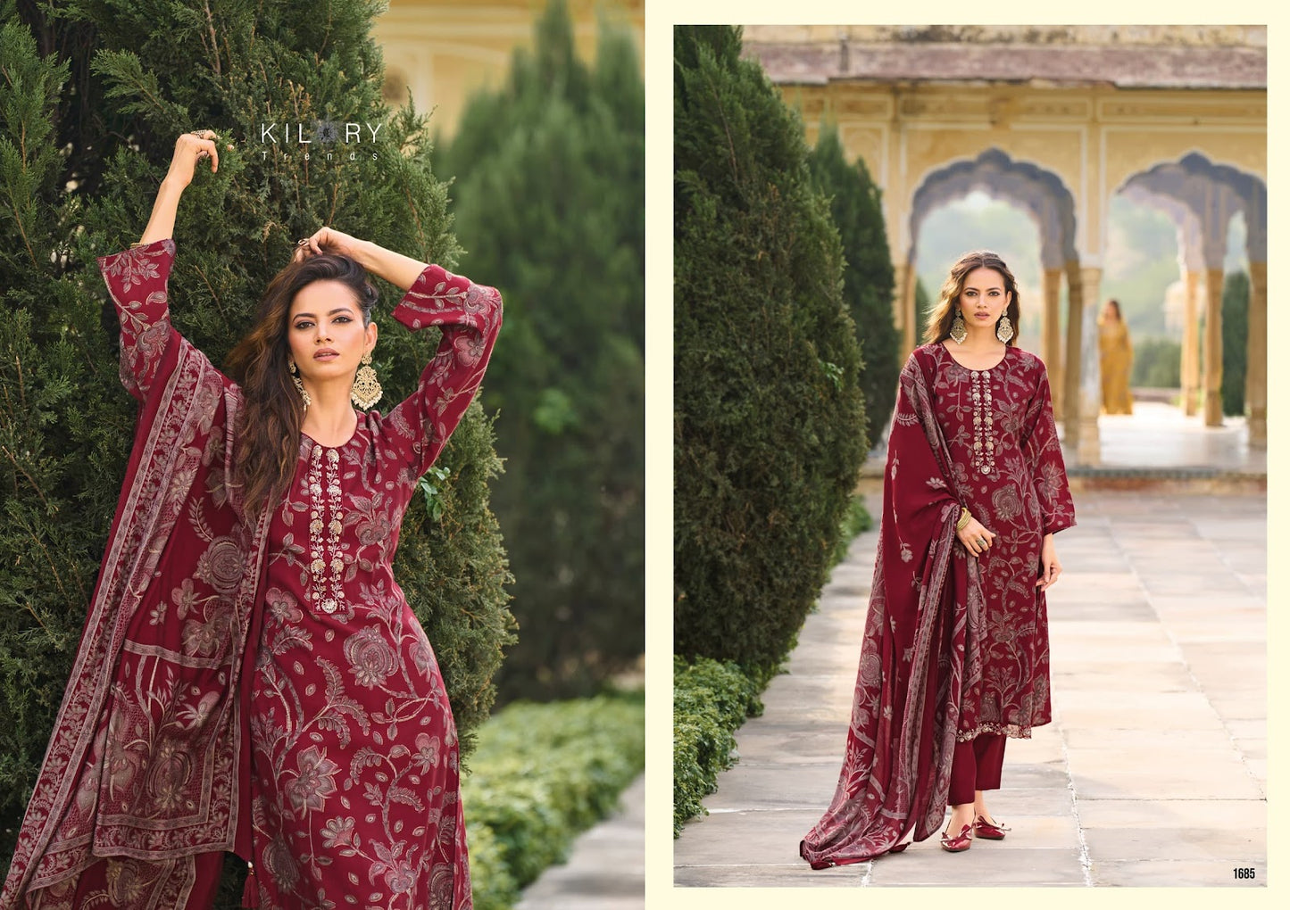 Oddny Kilory Muslin Pant Style Suits Wholesaler Ahmedabad