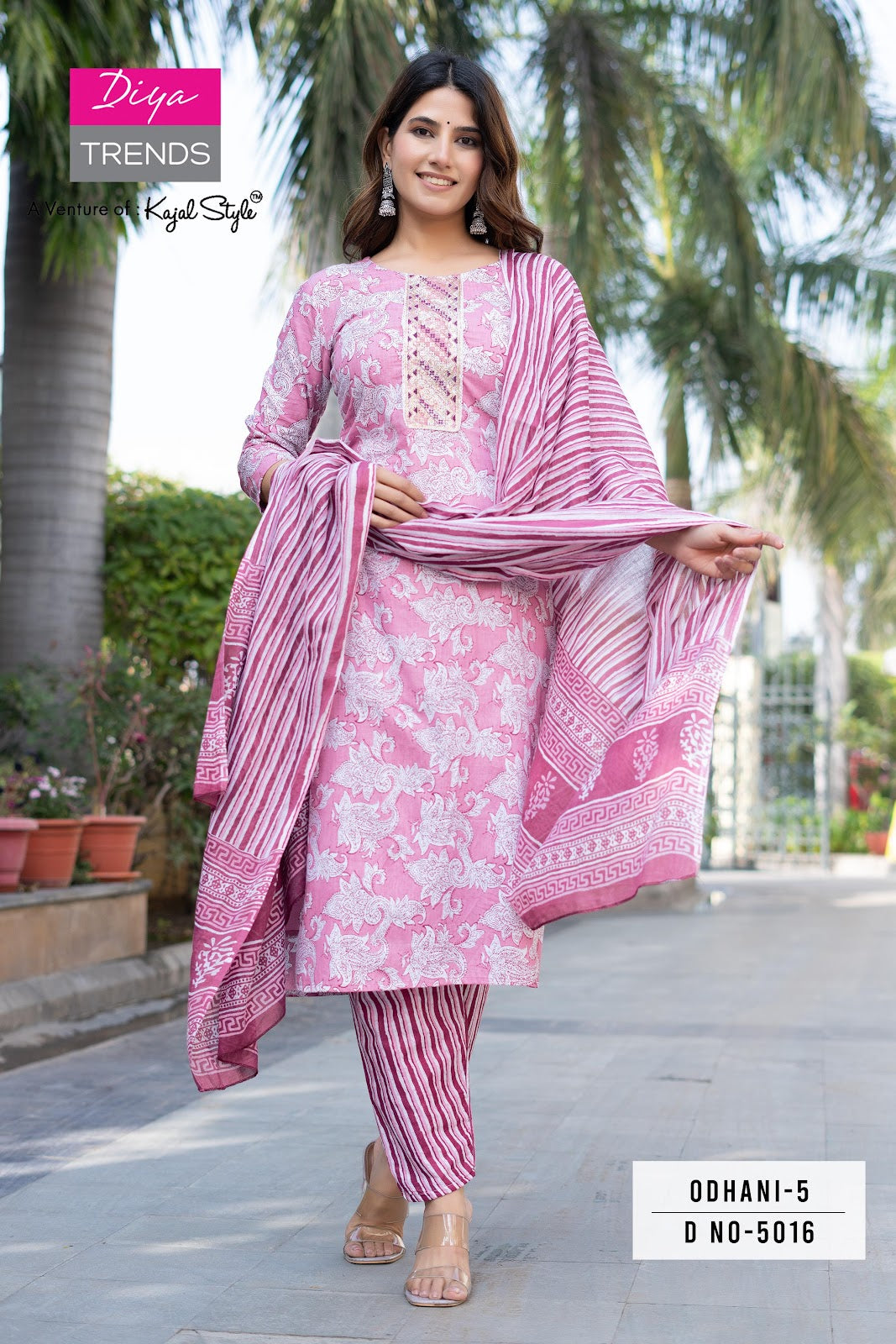 Odhani Vol 5 Diya Trends Cotton Readymade Pant Style Suits Manufacturer