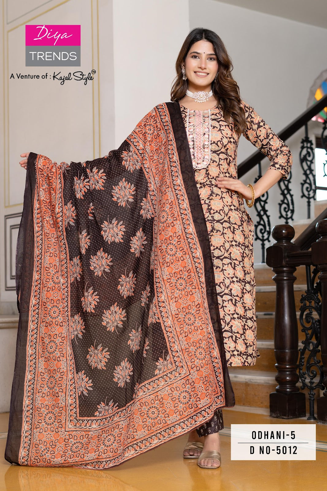 Odhani Vol 5 Diya Trends Cotton Readymade Pant Style Suits Manufacturer