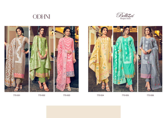 Odhni Belliza Designer Studio Cotton Karachi Salwar Suits Supplier Ahmedabad