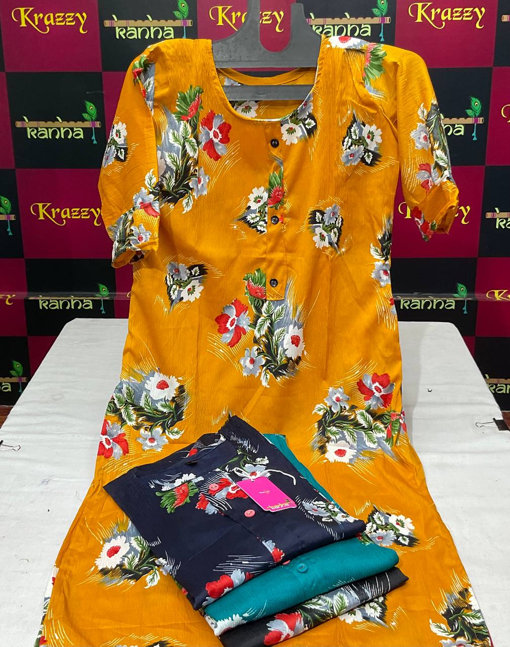 Offer 280625 Kanha Wrinkle Kurtis Wholesaler Gujarat