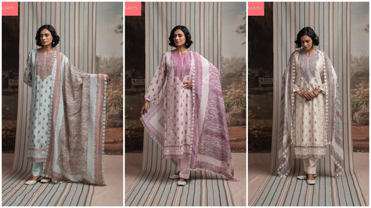 Ohara Naariti Mul Chanderi Pant Style Suits Wholesaler India