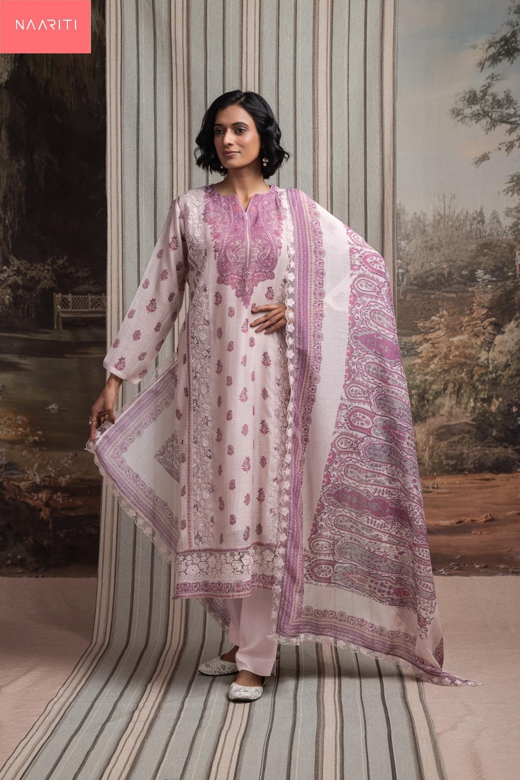Ohara Naariti Mul Chanderi Pant Style Suits Wholesaler India