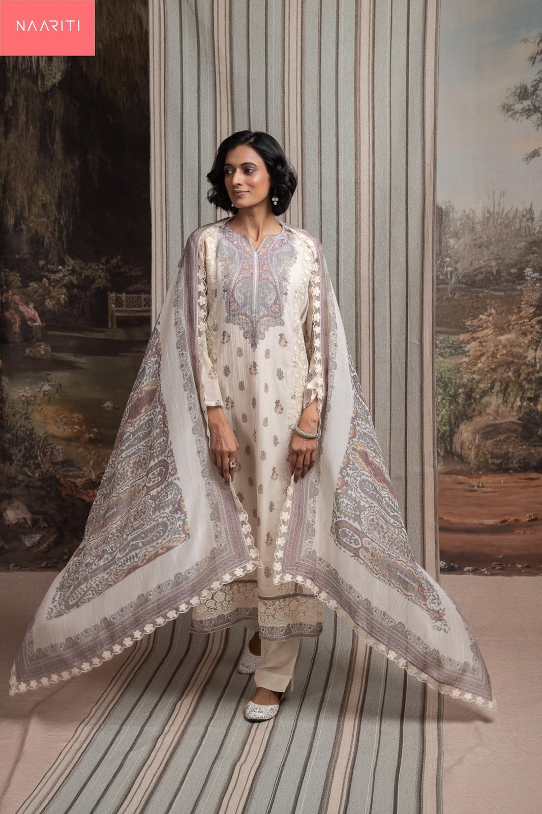 Ohara Naariti Mul Chanderi Pant Style Suits Wholesaler India