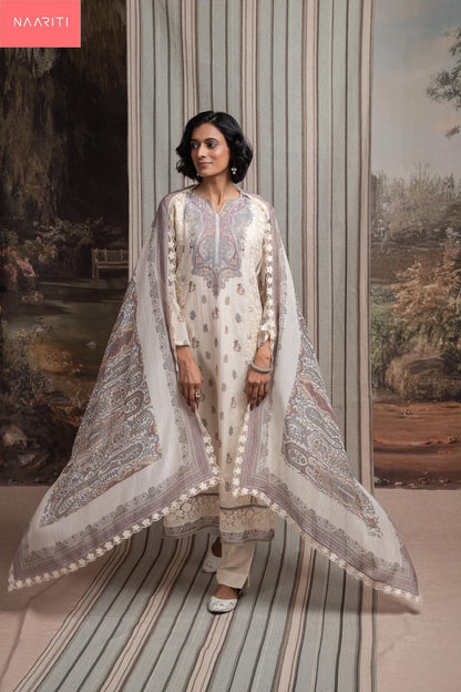 Ohara Naariti Mul Chanderi Pant Style Suits Wholesaler India