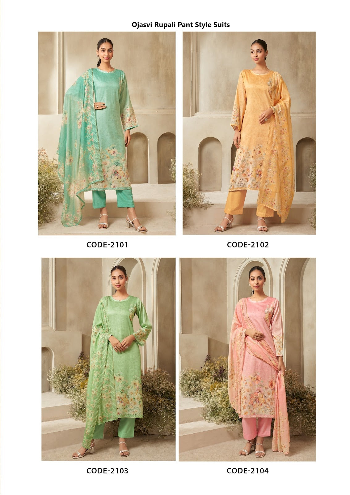 Ojasvi Rupali Jam Satin Pant Style Suits Manufacturer Ahmedabad