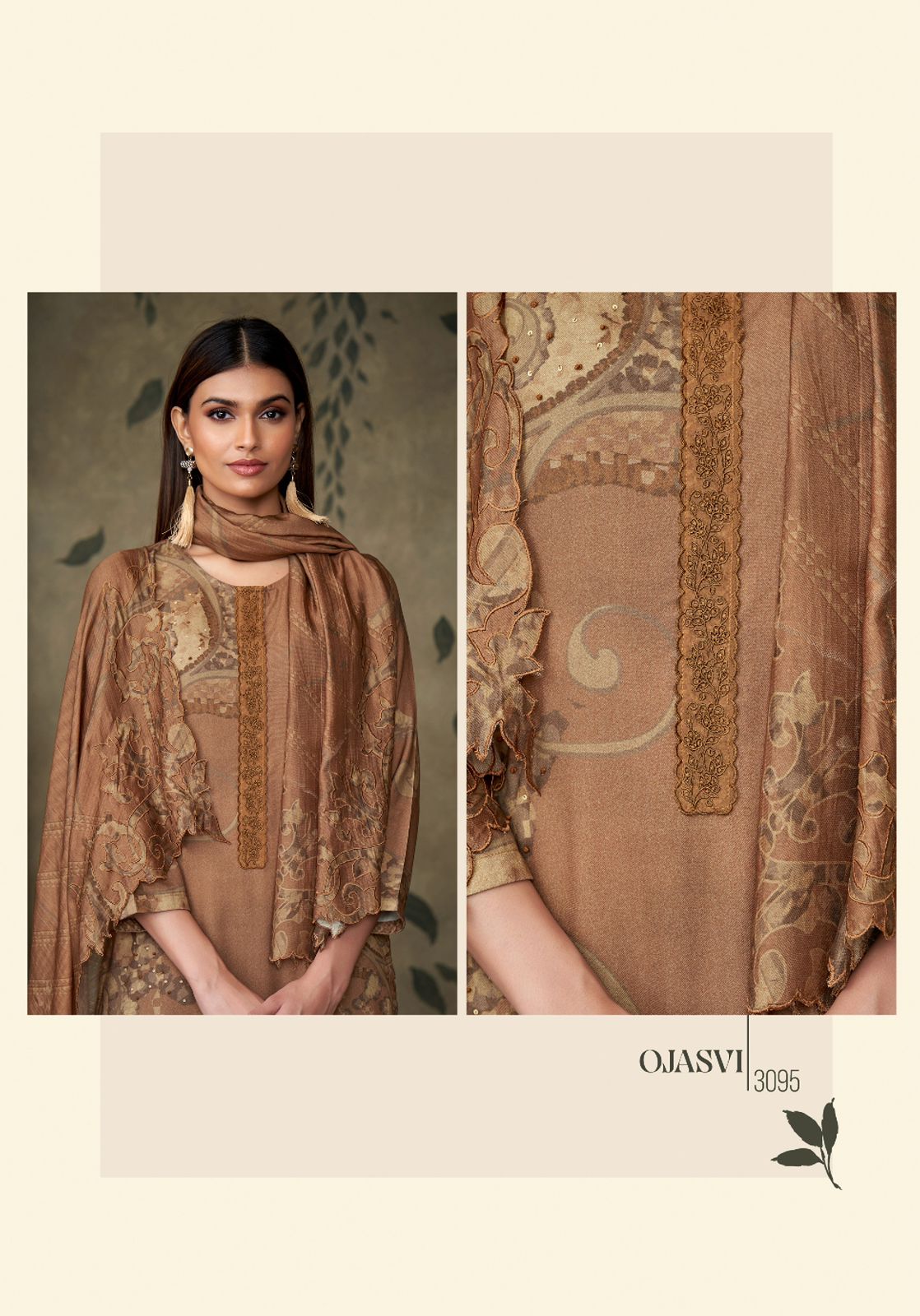 Ojasvi Sahiba Staple Twill Pashmina Suits Wholesaler Gujarat