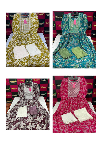 Ola With Pocket 080225 Kanha Vetican Readymade Pant Style Suits Wholesaler India