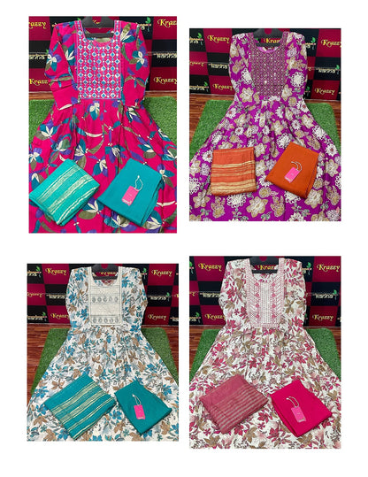 Ola With Pocket 2909 Kanha Vetican Readymade Pant Style Suits Supplier Ahmedabad