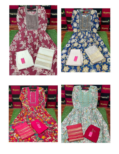 Ola With Pocket 2909 Kanha Vetican Readymade Pant Style Suits Supplier Ahmedabad