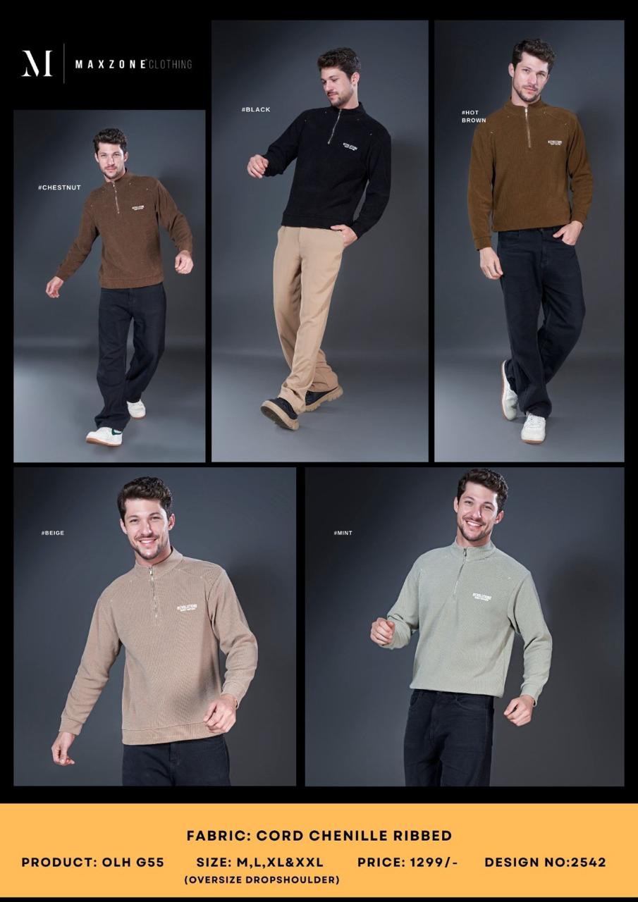 Olh G55 D No 2542 Maxzone Clothing Cord Mens Tshirts Exporter