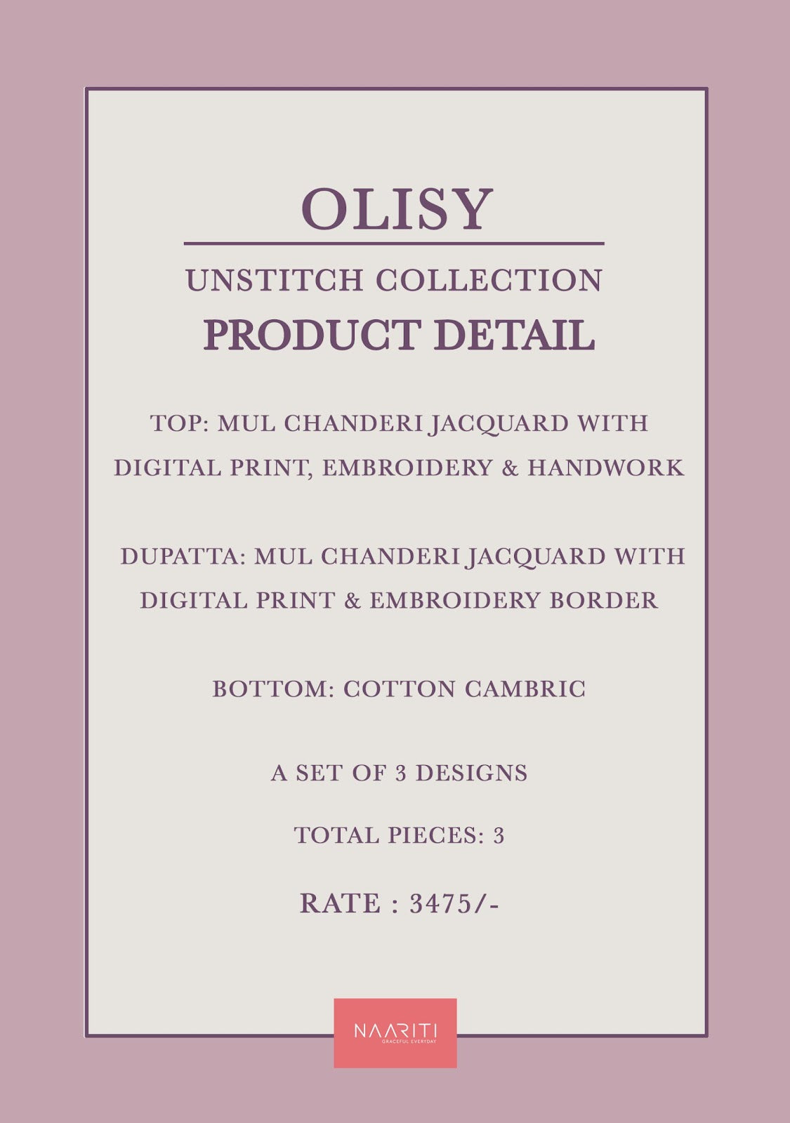 Olisy Naariti Mul Chanderi Pant Style Suits Wholesale Price