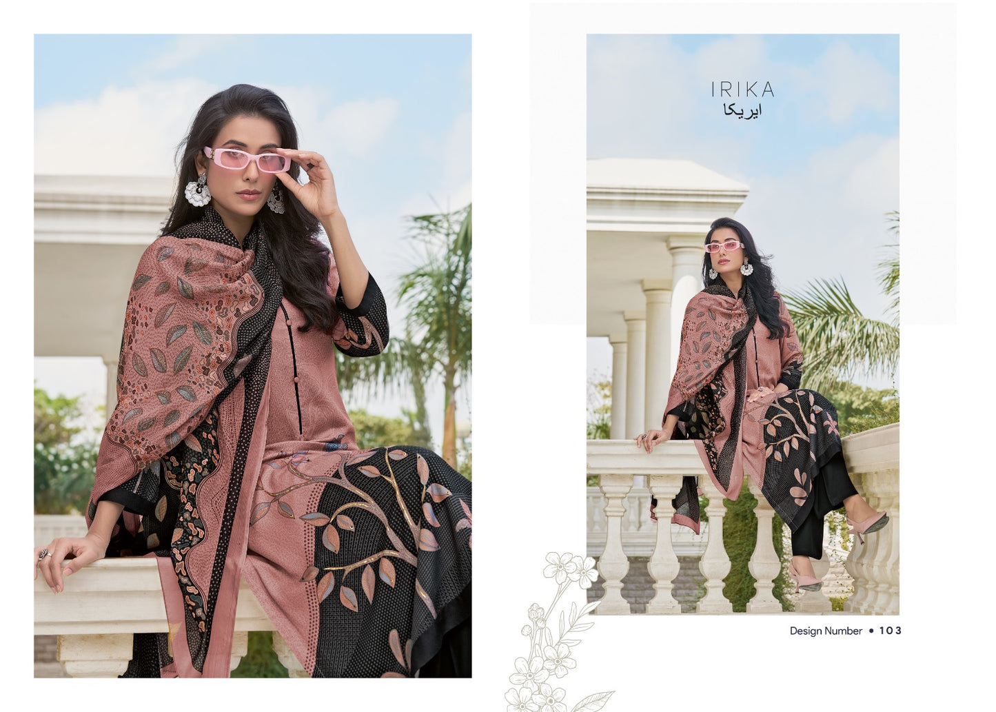 Olive Irika Pashmina Suits Manufacturer